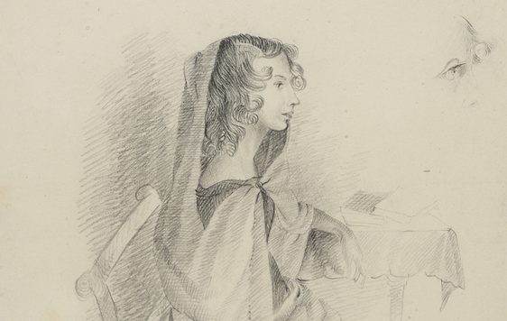 Pencil drawing of Anne Bronte