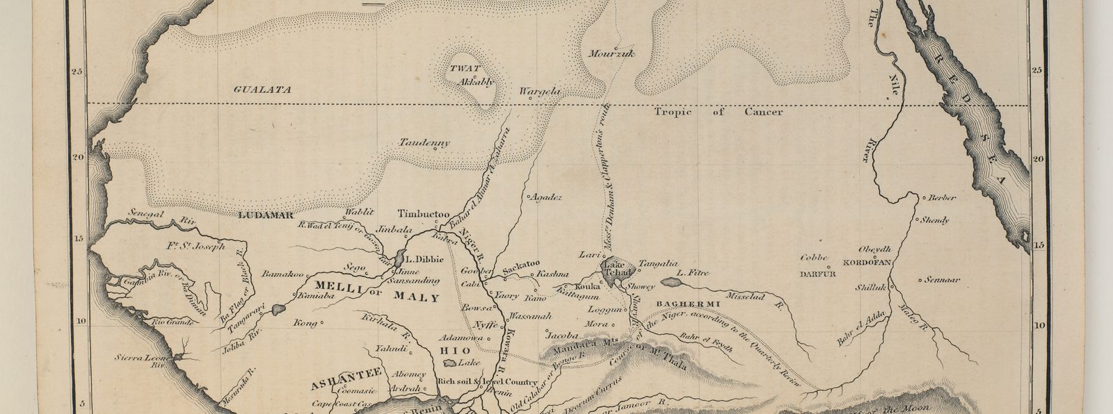 A map of Africa in a book