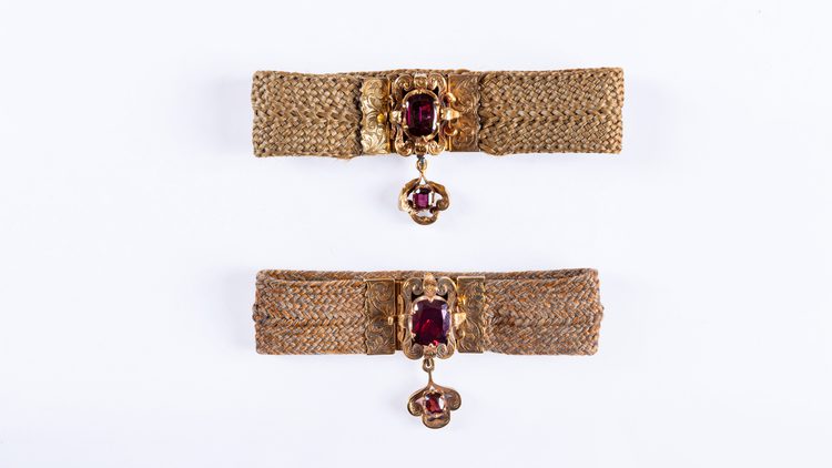 Two matching bracelets side by side.